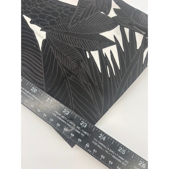 Chicos Palm Leaf Print Trousers‎ Black White Pants Women Size 15 - Picture 7 of 9